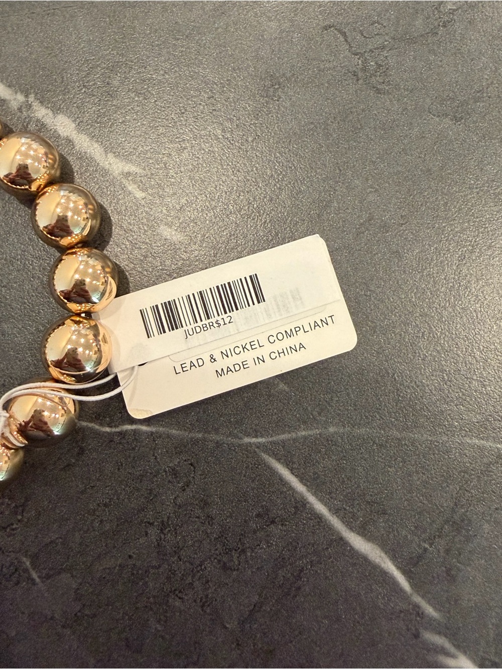 Gold Beaded Stretchy Bracelet - Picture 3 of 4